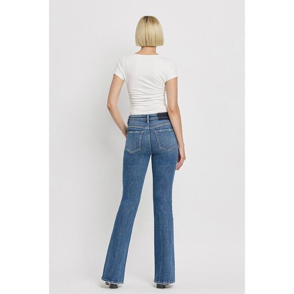 Vervet by Flying Monkey High Rise Slant Hem Flare Jeans - T6423 - Size 25 - Picture 9 of 13